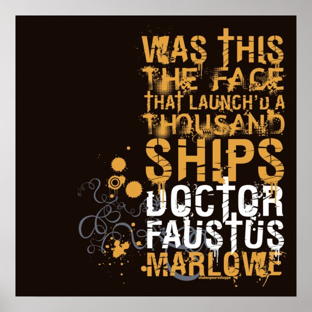 Doctor Faustus Quote Poster (Front)