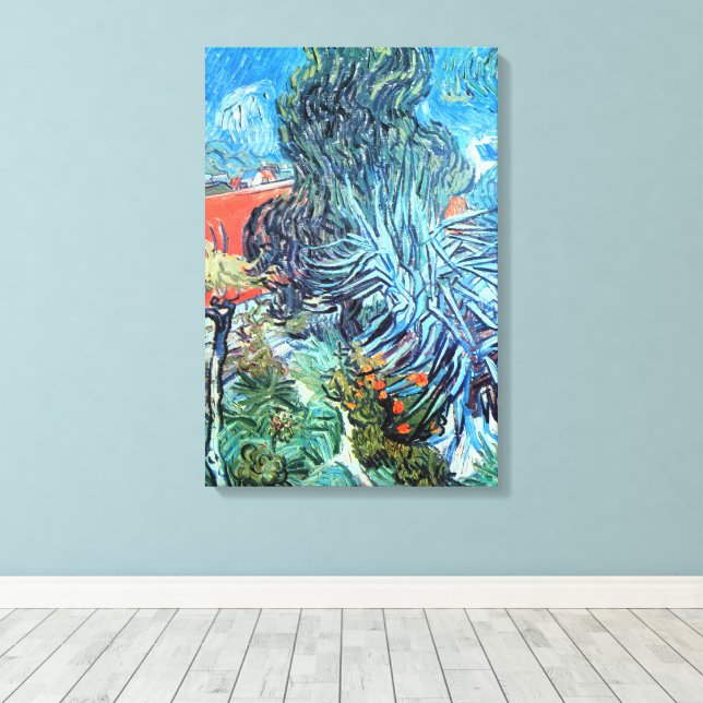 Doctor Gachet's Garden, Auvers by Vincent van Gogh Canvas Print (Insitu(Wood Floor))