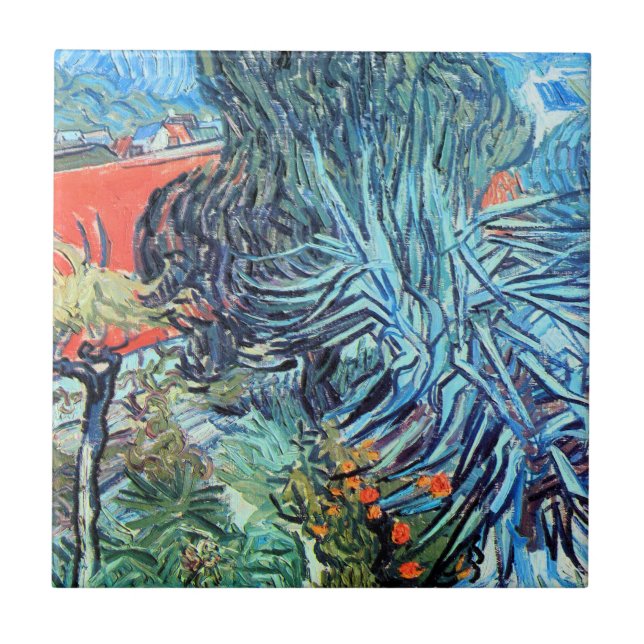 Doctor Gachet's Garden, Auvers by Vincent van Gogh Tile (Front)