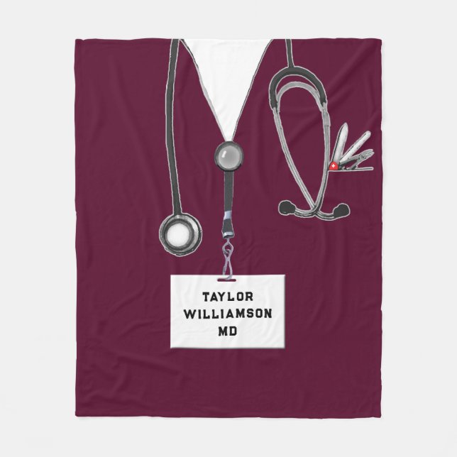Doctor Gift Ideas Fleece Blanket (Front)