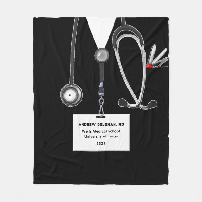 Doctor Gift Ideas Fleece Blanket (Front)