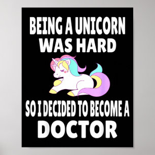 Doctor gift medical school graduation md phd funny poster