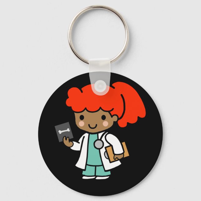 Doctor Girl with Xray Keychain (Front)