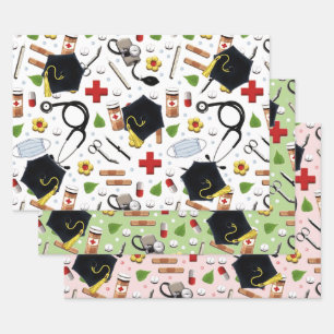 Doctor Graduation Gift Wrapping Paper Sheets