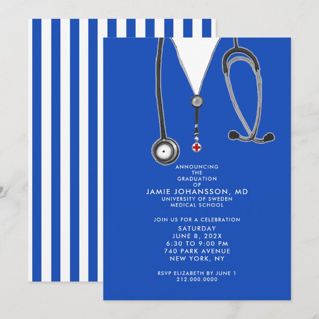 Doctor Graduation Party Invitations (Front/Back)