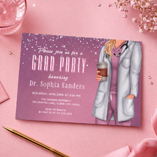 Doctor Graduation Party Photo Invite