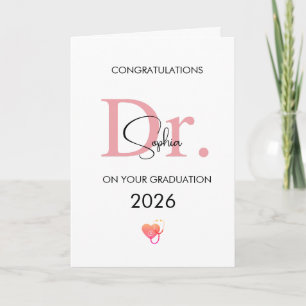 Doctor Graduation Personalized Name Class 2026 Card