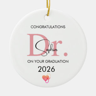 Doctor Graduation Personalized Name Class 2026 Ceramic Ornament