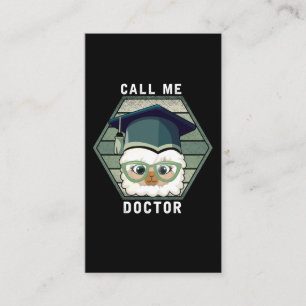 Doctor Graduation PHD Funny Llama Alpaca Business Card