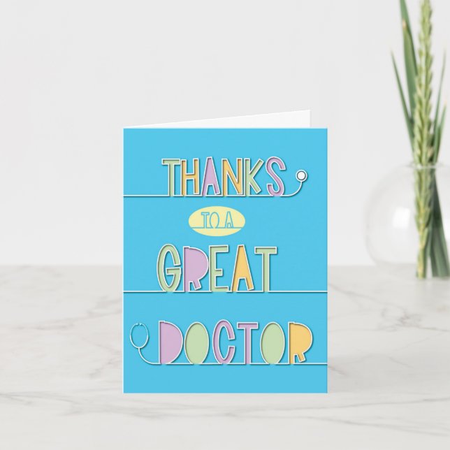 Doctor Gratitude  Thank You Card (Front)