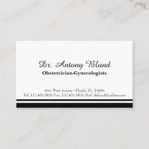 Doctor Gynecologist Obstetrician OBGYN Elegant Business Card
