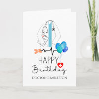 Doctor Happy Birthday White Coat Personalized