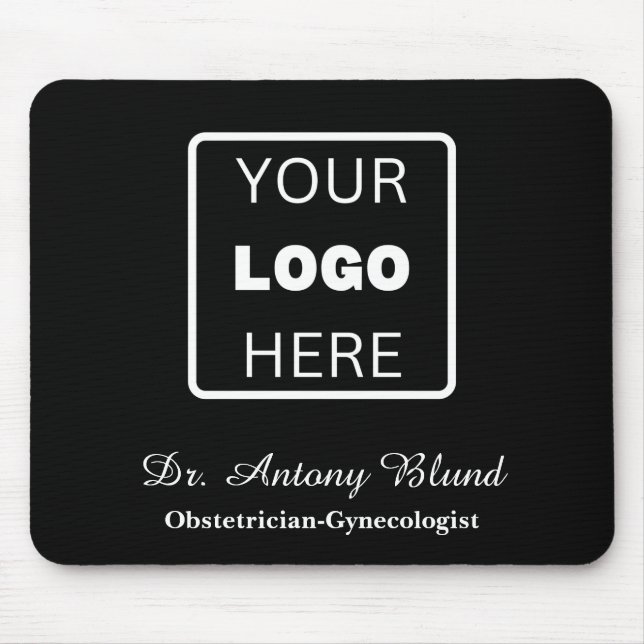 Doctor Hospital Clinic Logo w/ name and specialty  Mouse Pad (Front)