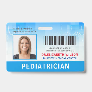 Doctor Hospital Medical Employee Photo ID Badge