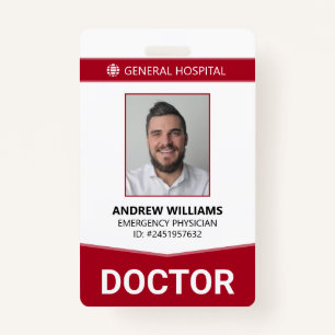 Doctor Hospital Medical Staff ID Badge