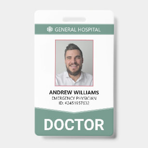 Doctor Hospital Medical Staff ID Badge