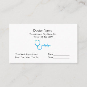Doctor Hospitals Medical Simple Minimalistic Appointment Card