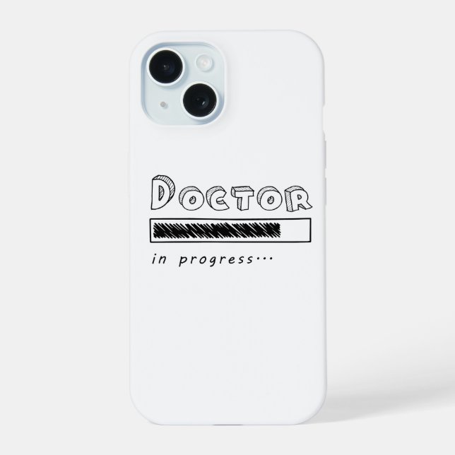Doctor In Progress Funny Med Student Loading Bar iPhone 15 Case (Back)