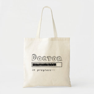 Doctor In Progress Funny Med Student Loading Bar Tote Bag
