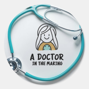 Doctor in the making classic round sticker