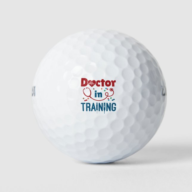 Doctor In Training Future Doctor Golf Balls (Front)