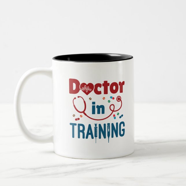 Doctor In Training Future Doctor Two-Tone Coffee Mug (Left)