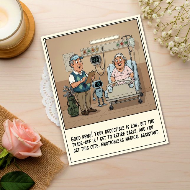 Doctor Introduces Robot Assistant Get Well Postcard (Creator Uploaded)