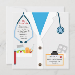 Doctor Is In Graduation Invitation