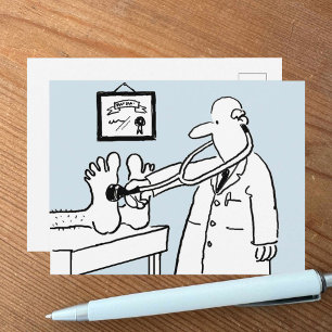 Doctor is Using His Stethoscope on a Patient Postcard