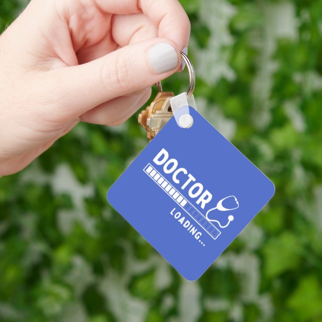 Doctor Loading Bar Funny Medical Doctor Photo Keychain (Hand)