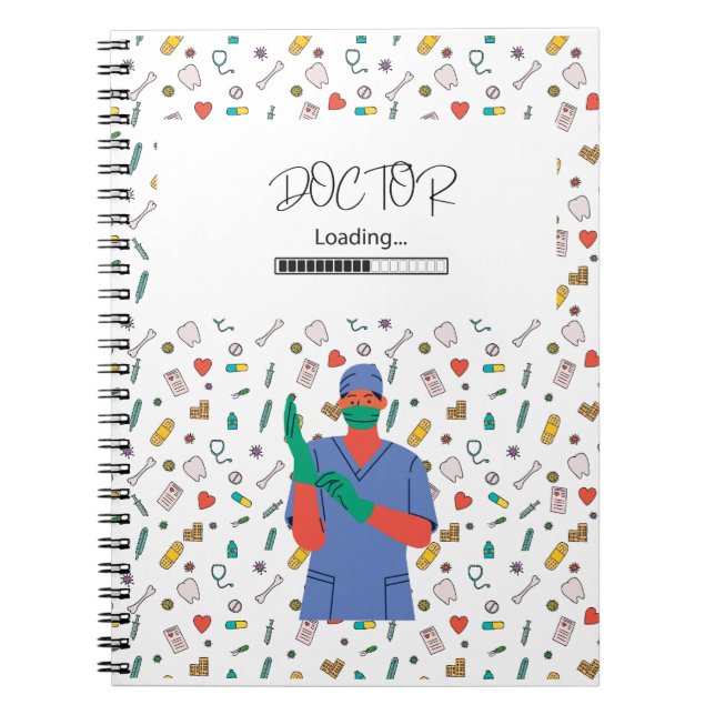 Doctor Loading Medical Notebook Gift (Front)