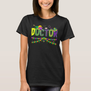 Doctor Mardi Gras Carnival Party Jester Mask T-Shirt