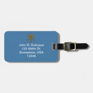 Doctor MD Caduceus VVV Shield Luggage Tag