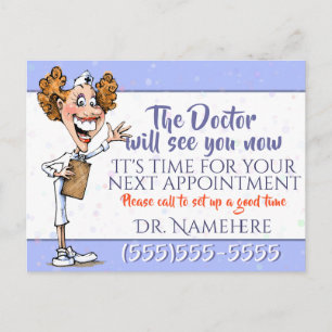 Doctor Medical Appointment Reminder Customizable Postcard