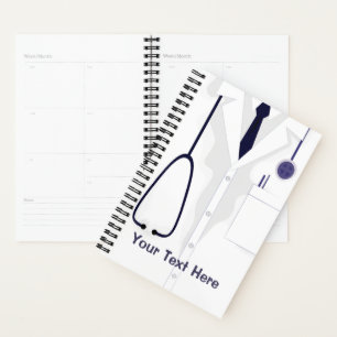 Doctor Medical Coat Male White Custom Planner