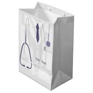 Doctor Medical Lab Coat Custom Medium Gift Bag