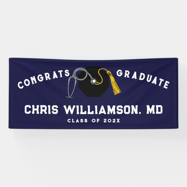 Doctor Medical School Graduation Banner (Horizontal)