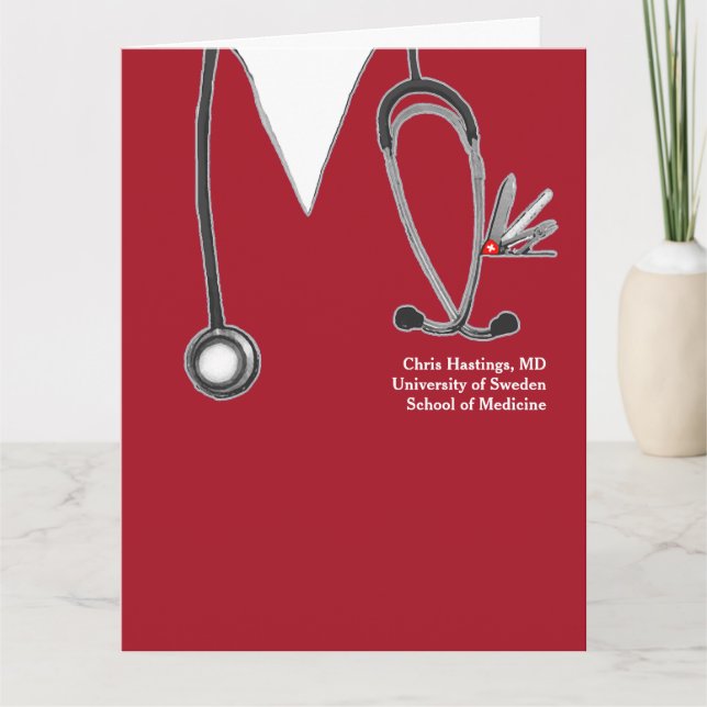 Doctor Medical School Graduation Card (Front)