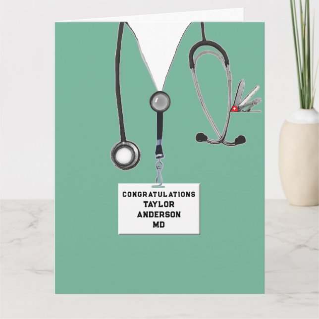 Doctor Medical School Graduation Card (Front)