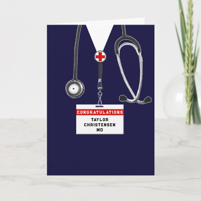 Doctor Medical School Graduation Card (Front)