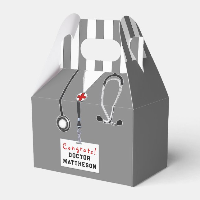 Doctor Medical School Graduation Favor Box (Front Side)