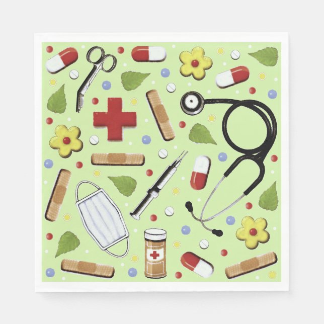 Doctor Medical School Graduation Napkin (Front)