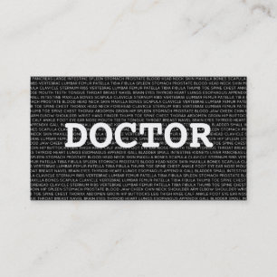 Doctor Medical Words Business Card