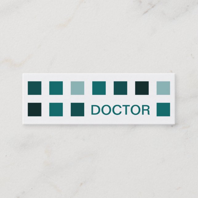 DOCTOR (mod squares) Mini Business Card (Front)