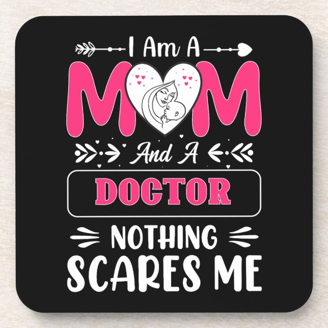Doctor Mom, Funny Doctor Mom Coaster (Front)