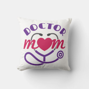 Doctor Mom Throw Pillow