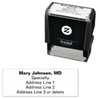 Doctor Name Bold Medical Specialty Return Address