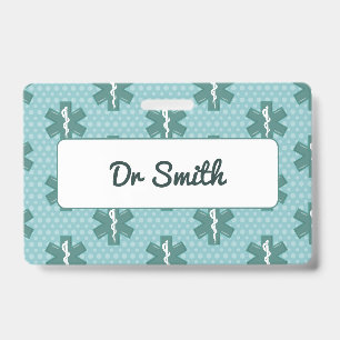 Doctor name custom physician symbol medical gift badge