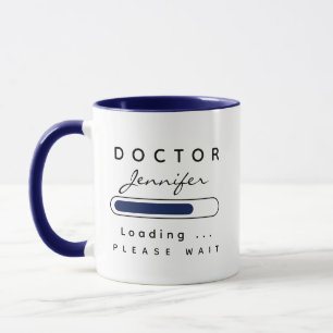 DOCTOR [Name] Loading Navy & White Mug