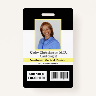 Doctor Name Photo Logo Badge Scanner Code